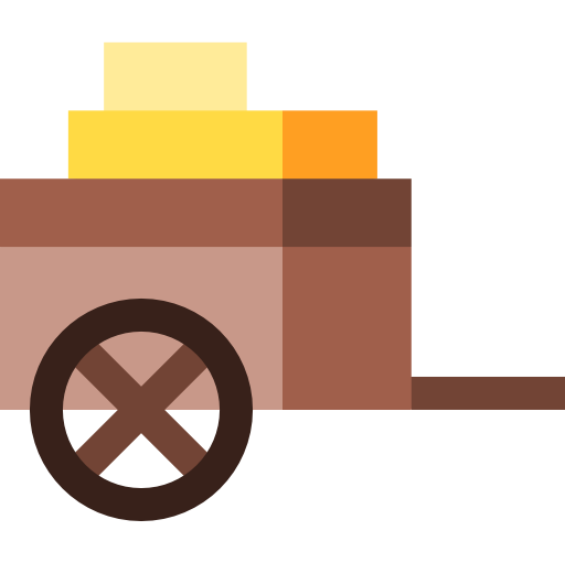 Cart Basic Straight Flat icon