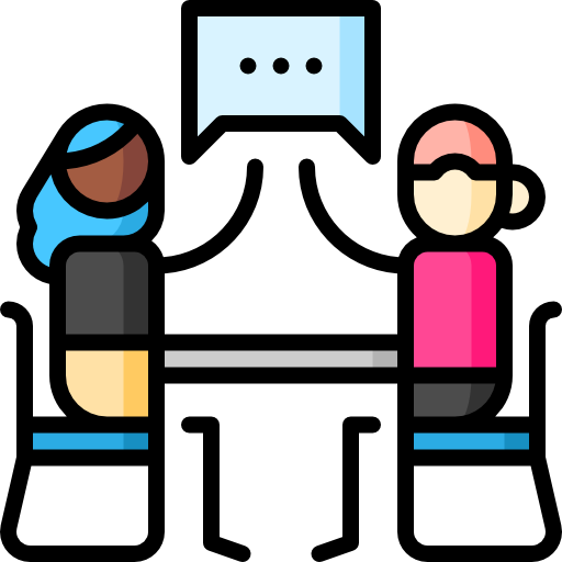 Meeting Puppet Characters Lineal Color icon