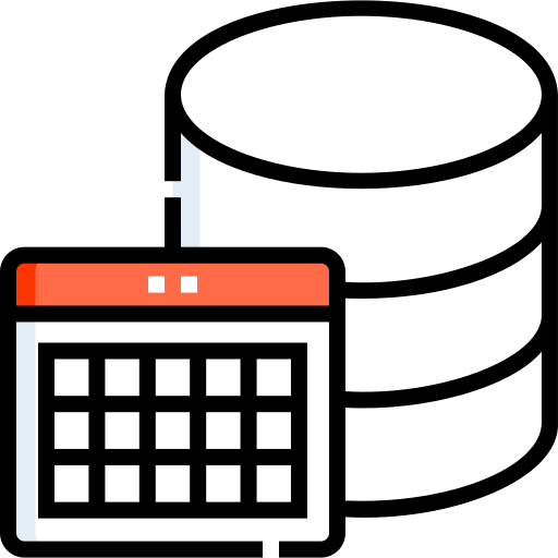 datenbanktabelle Detailed Straight Lineal color icon