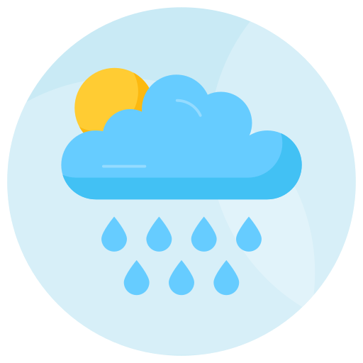 deszczowy klimat Generic color fill ikona