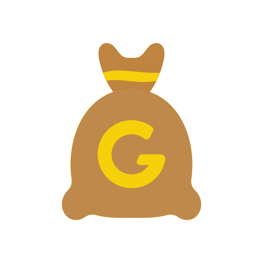 złota moneta Generic color fill ikona