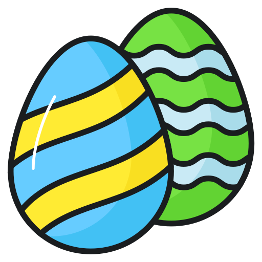 Easter eggs Generic color lineal-color icon