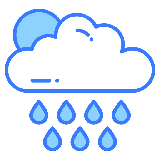 雨の多い気候 Generic color lineal-color icon