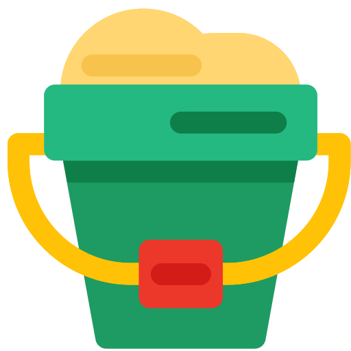 Sand bucket Generic color fill icon