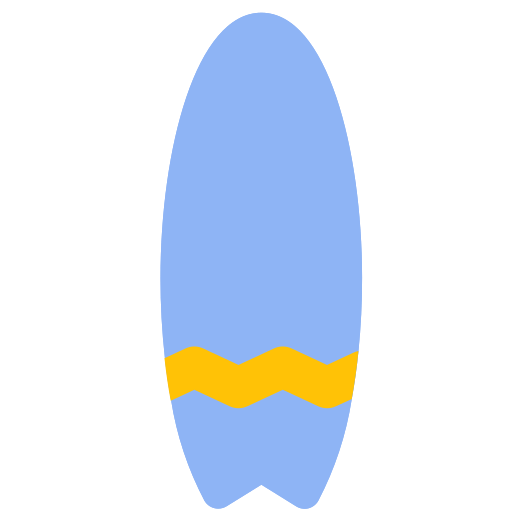 tabla de surf Generic color fill icono