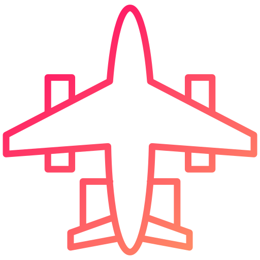 Реактивный самолет Generic gradient outline иконка