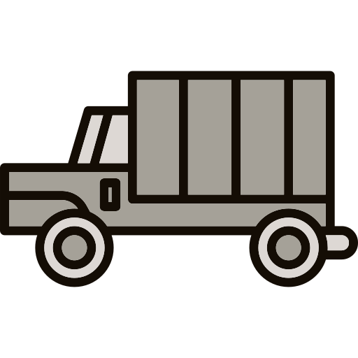 militaire vrachtwagen Generic color lineal-color icoon
