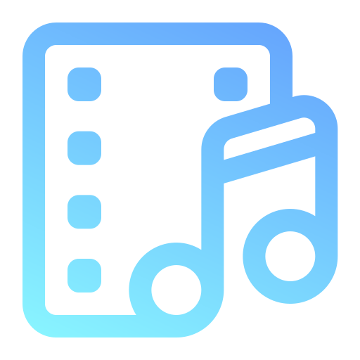 audio Generic gradient outline icon