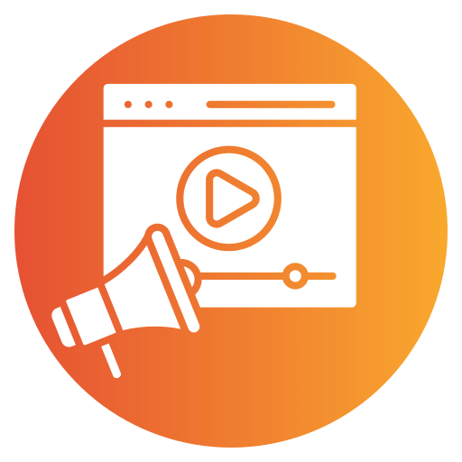 Video marketing Generic gradient fill icon