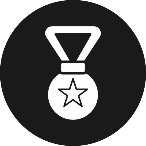 Медаль Generic black fill иконка