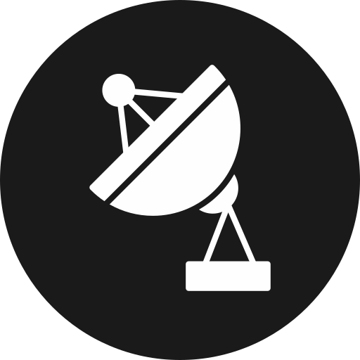 antena satelitarna Generic black fill ikona