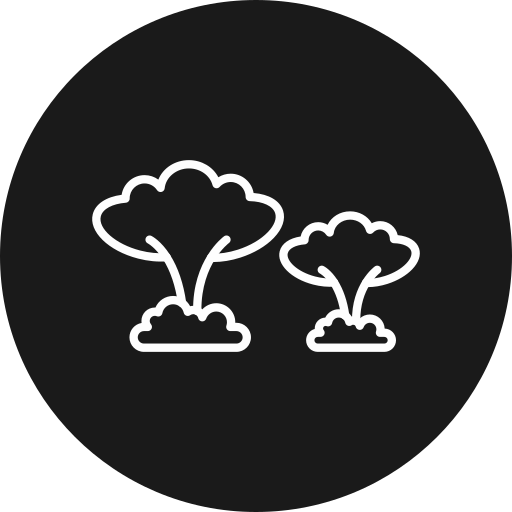Ядерный взрыв Generic black fill иконка