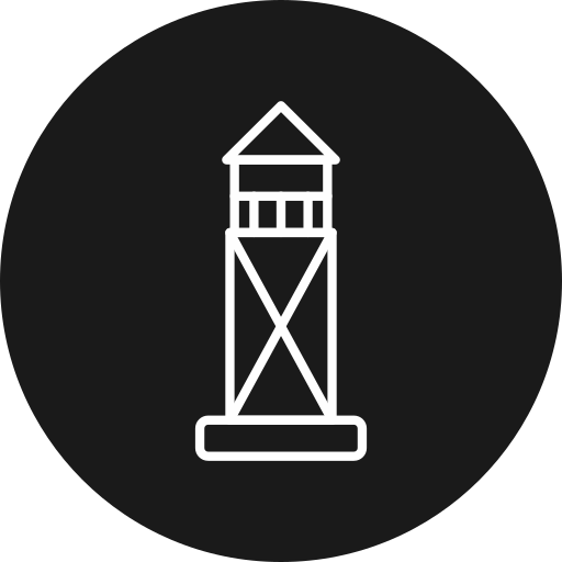 wieża strażnicza Generic black fill ikona
