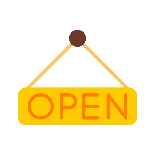 Open sign Generic color fill icon