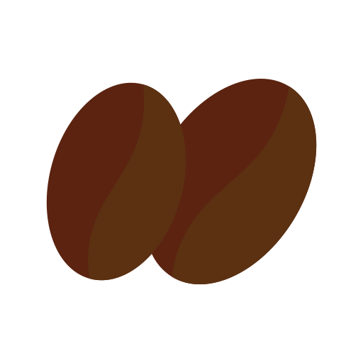 Кофейные зерна Generic color fill иконка