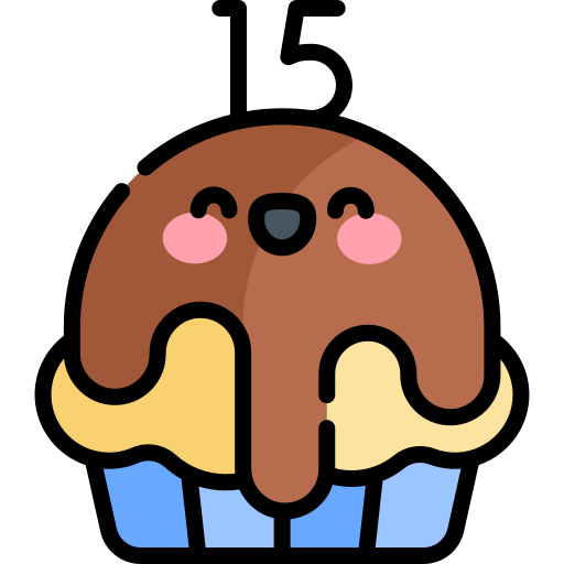 Cupcake Kawaii Lineal color icon