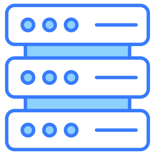 servidor de datos Generic color lineal-color icono