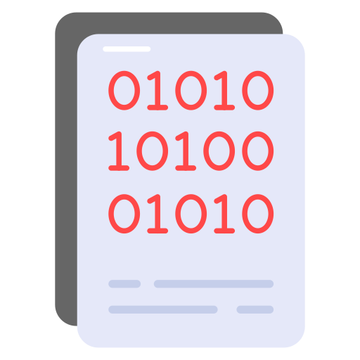 Бинарный код Generic color fill иконка