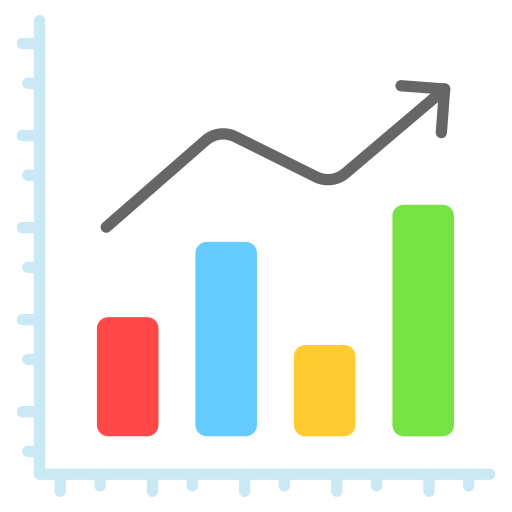 Chart bars Generic color fill icon