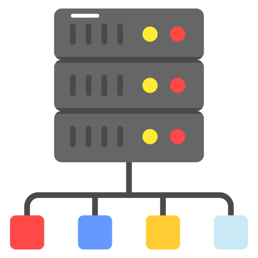 データベースネットワーク Generic color fill icon