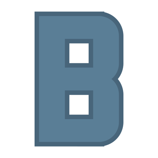 letter b Generic color lineal-color icoon