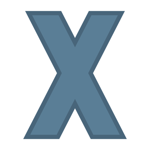 letra x Generic color lineal-color Ícone