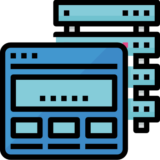 web hosting Aphiradee (monkik) Lineal Color icona