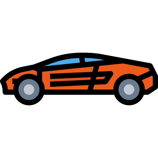 samochód sportowy Aphiradee (monkik) Lineal Color ikona