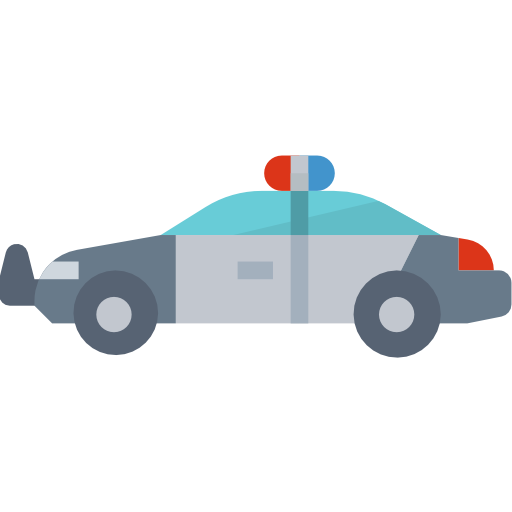 politieauto Aphiradee (monkik) Flat icoon