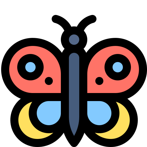 Butterfly Generic color lineal-color icon