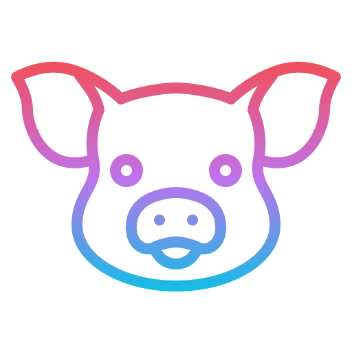 Pig head Generic gradient outline icon