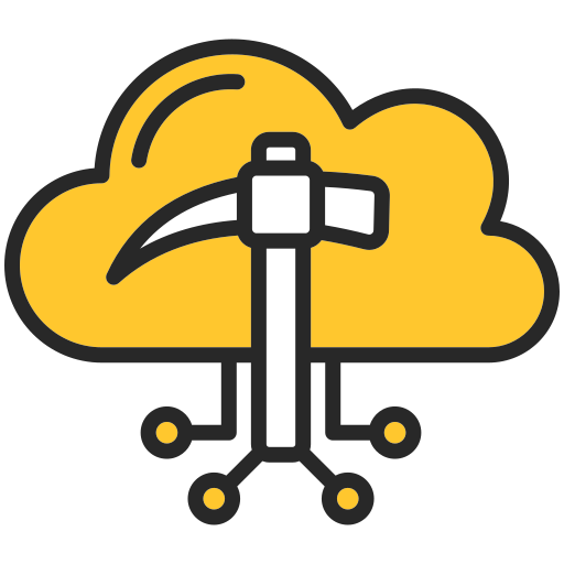 cloud-mining Generic color lineal-color icon