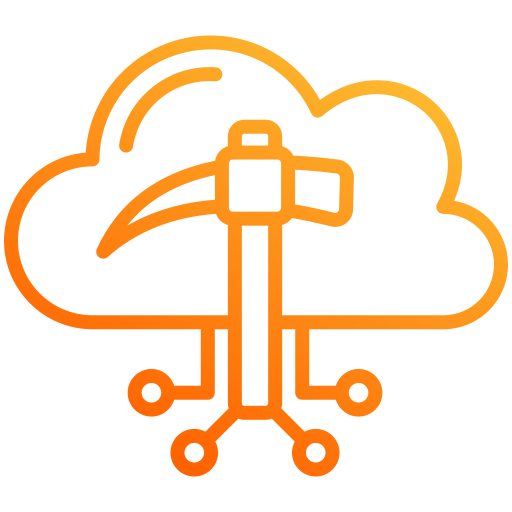 cloud-mining Generic gradient outline icon