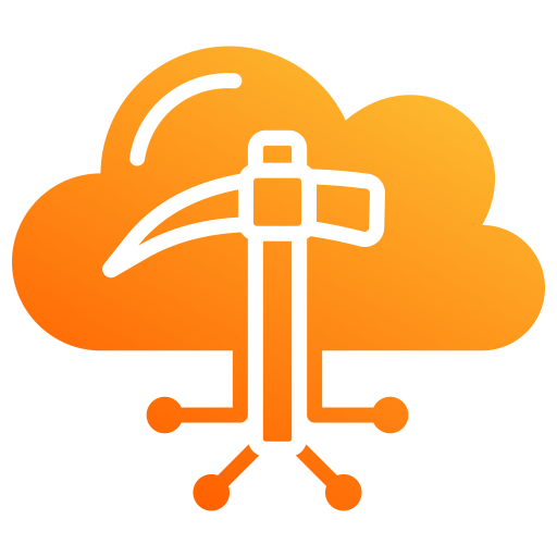 cloud-mining Generic gradient fill icon