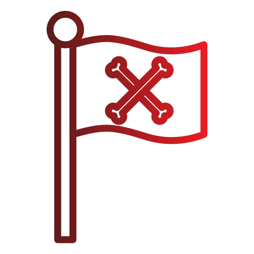 piraten vlag Generic gradient outline icoon