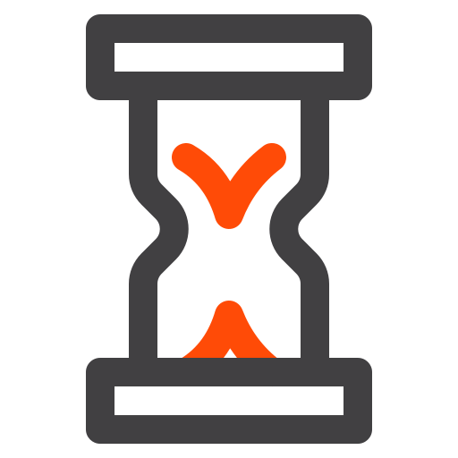 reloj de arena Generic color outline icono