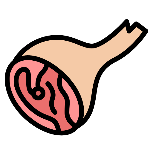 Pork leg Generic color lineal-color icon