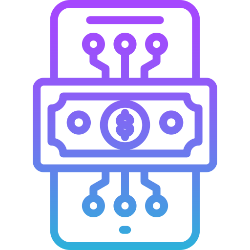 digitaal geld Generic gradient outline icoon