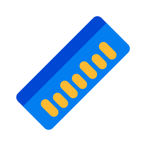 Ruler Generic color fill icon