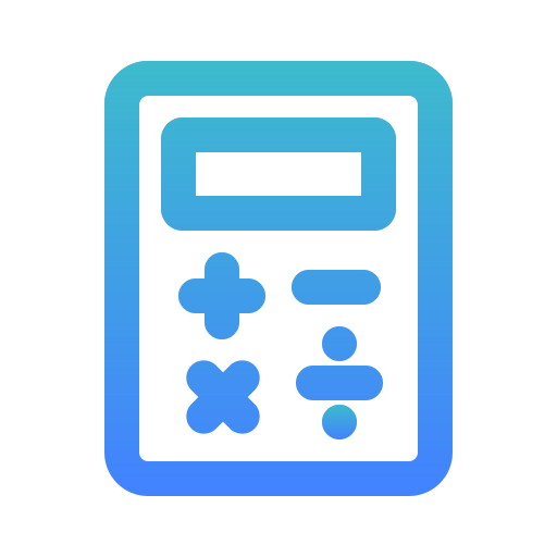 kalkulator Generic gradient outline ikona