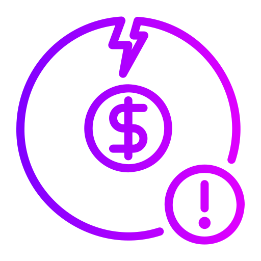 Financial risk Generic gradient outline icon