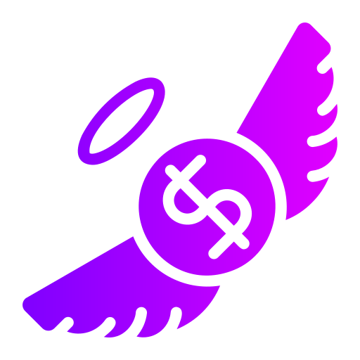 Flying money Generic gradient fill icon