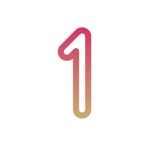 numero 1 Generic gradient outline icona