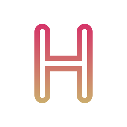 lettera h Generic gradient outline icona