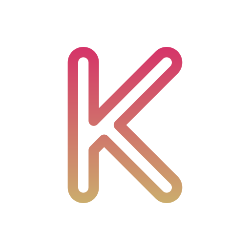 文字k Generic gradient outline icon