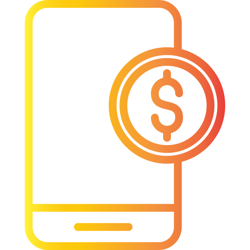 argent mobile Generic gradient outline Icône