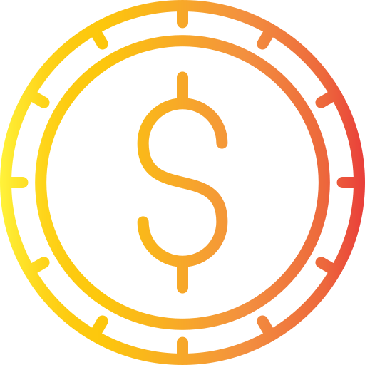 moneda Generic gradient outline icono