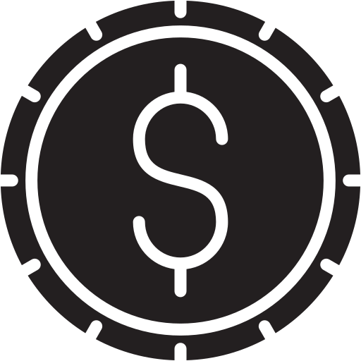Coin Generic black fill icon