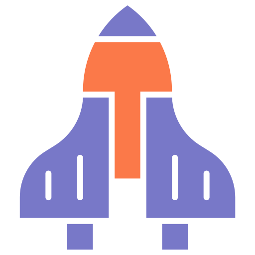 rakieta kosmiczna Generic color fill ikona