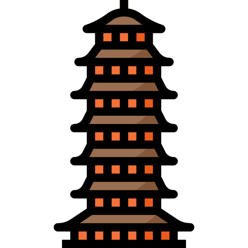 Pagoda Aphiradee (monkik) Lineal Color icon